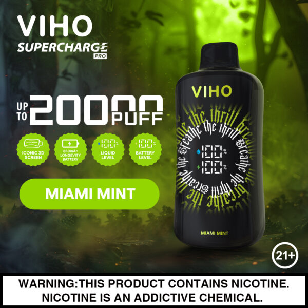 VIHO Supercharge PRO 20,000 Puffs 5pk - Image 4