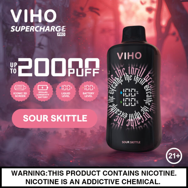 VIHO Supercharge PRO 20,000 Puffs 5pk - Image 6