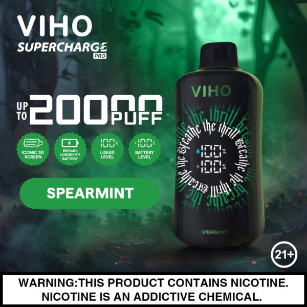 VIHO Supercharge PRO 20,000 Puffs 5pk - Image 7