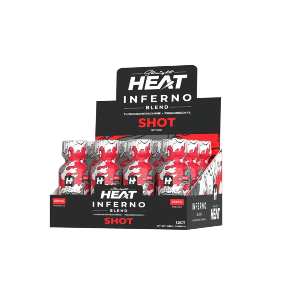 Straight Heat Inferno Blend 7 Hydroxymitragynine + Pseudoindoxyl Shots 12ct