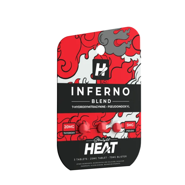 Straight Heat Inferno Blend Tabs 7 Hydroxymitragynine + Pseudoindoxyl