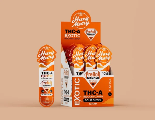 Hazy Mary Diamond Infused THCA 1g Pre-Rolls 40pk - Image 2
